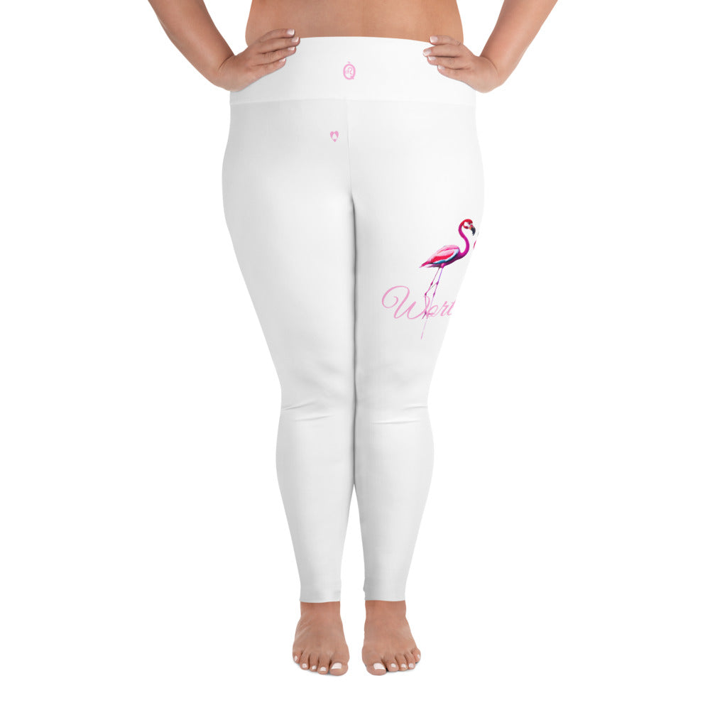 WHITE LEO PLUS SIZE LEGGINGS NINAH 3