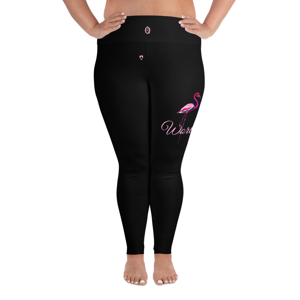 BLACK LEO PLUS SIZE LEGGINGS NINAH 3