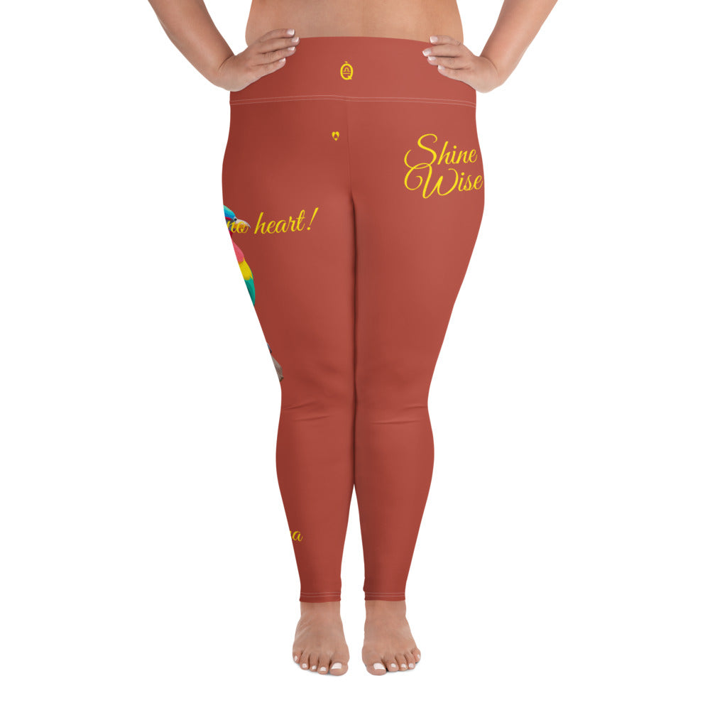 MEDIUM CARMINE LIBRA PLUS SIZE LEGGINGS NINAH 2