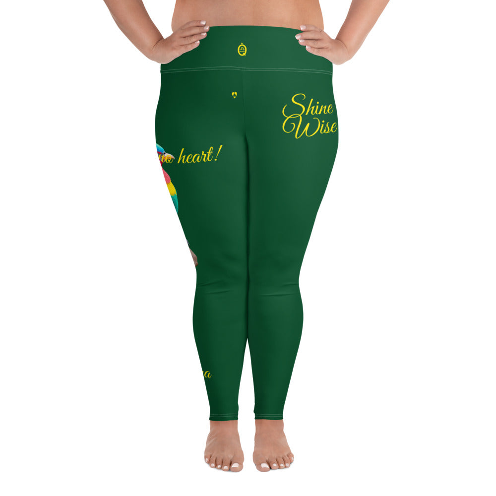 FOREST GREEN LIBRA PLUS SIZE LEGGINGS NINAH 2