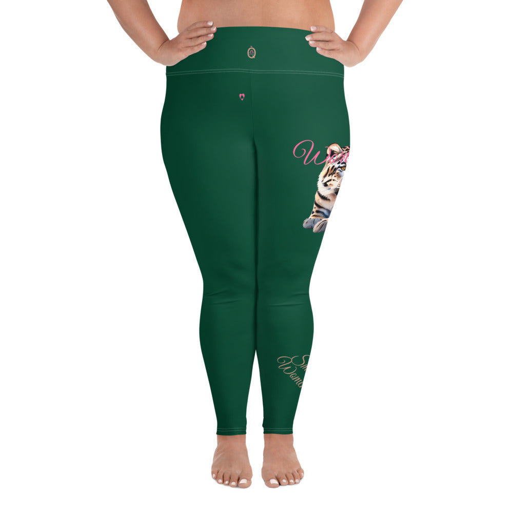 BRITISH RACING GREEN LIBRA PLUS SIZE LEGGINGS NINAH 4