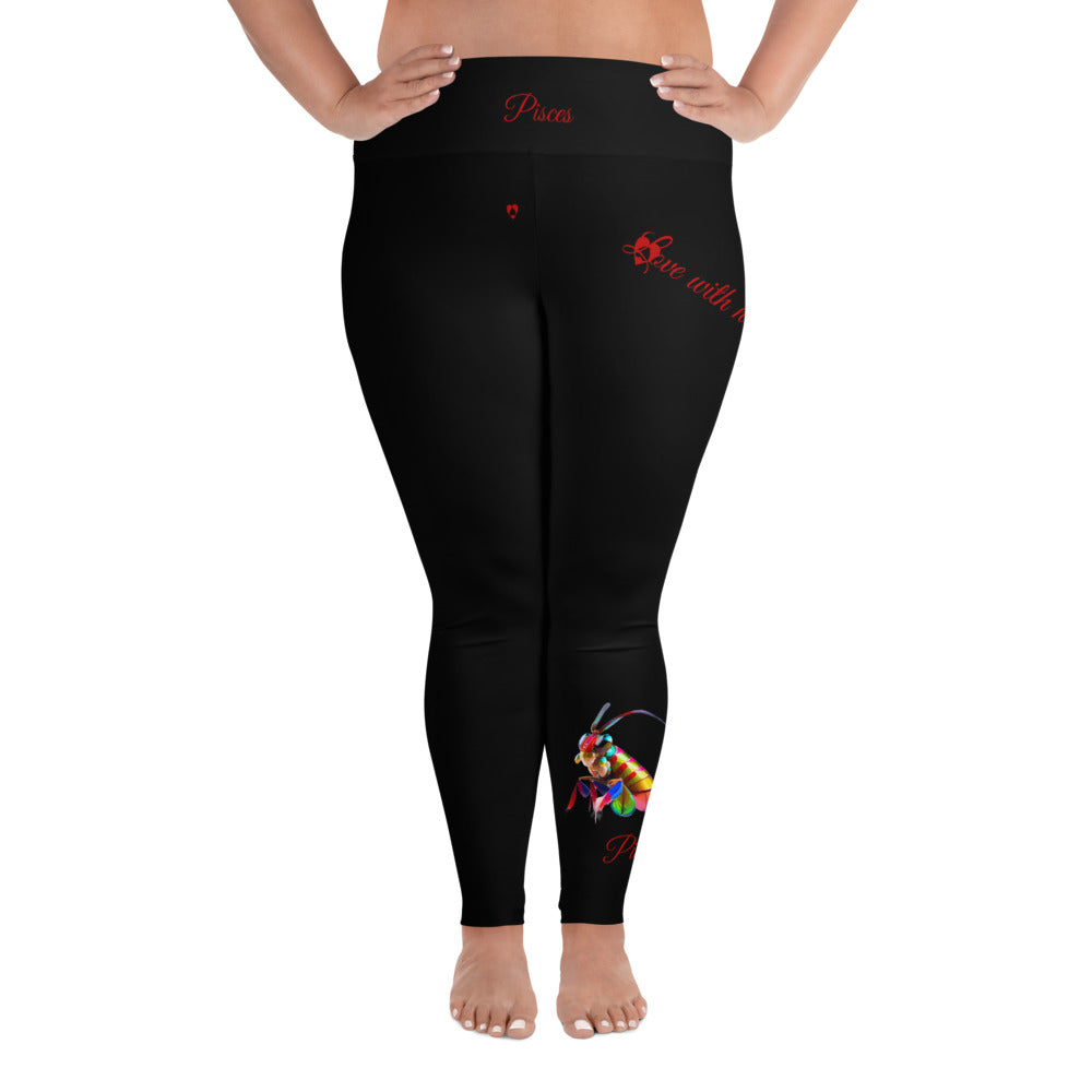 BLACK PISCES PLUS SIZE LEGGINGS NINAH 3