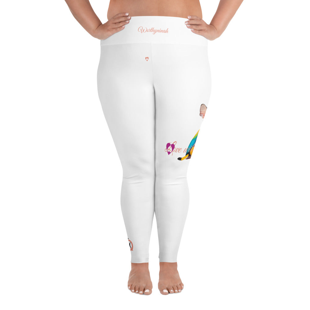 WHITE PISCES PLUS SIZE LEGGINGS NINAH 4