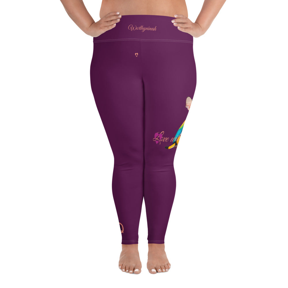 TYRIAN PURPLE PISCES PLUS SIZE LEGGINGS NINAH 4