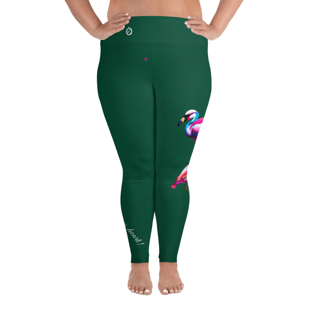 BRITISH RACING GREEN SAGITTARIUS PLUS SIZE LEGGINGS NINAH 3