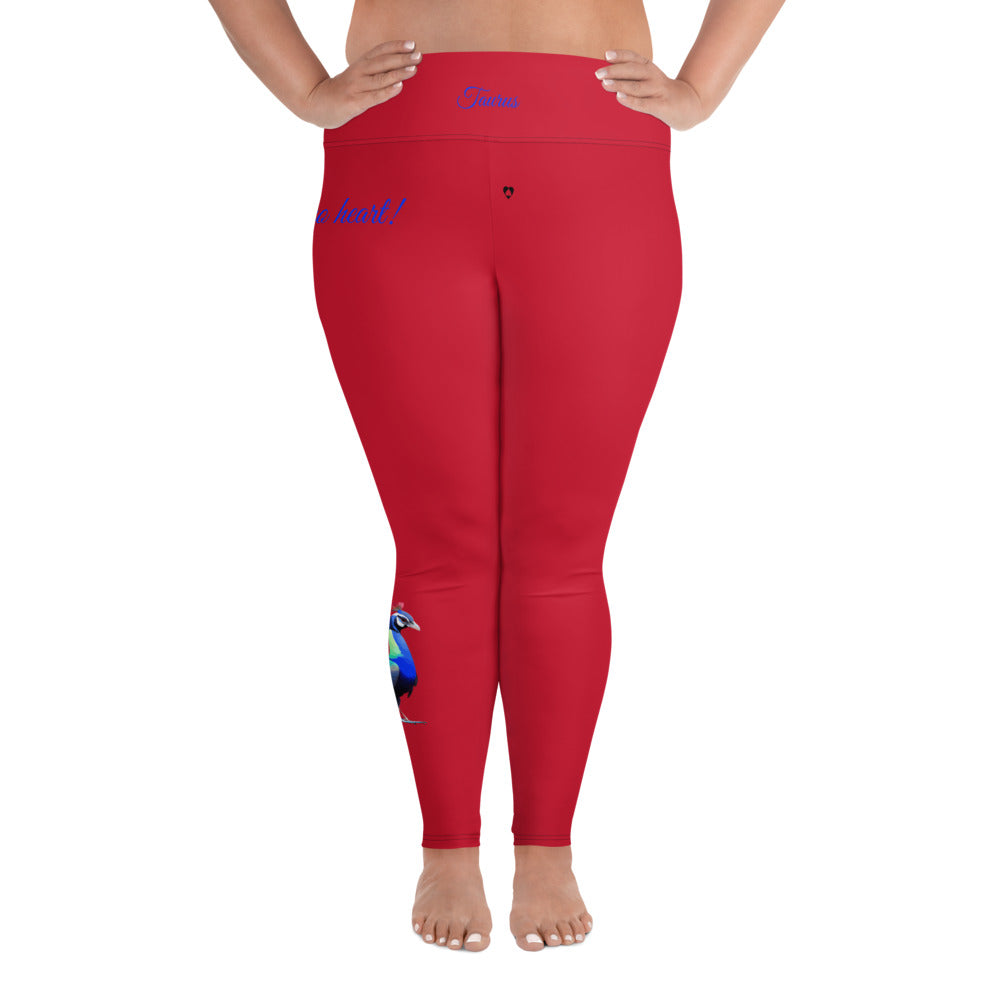 RED TAURUS PLUS SIZE LEGGINGS NINAH 4