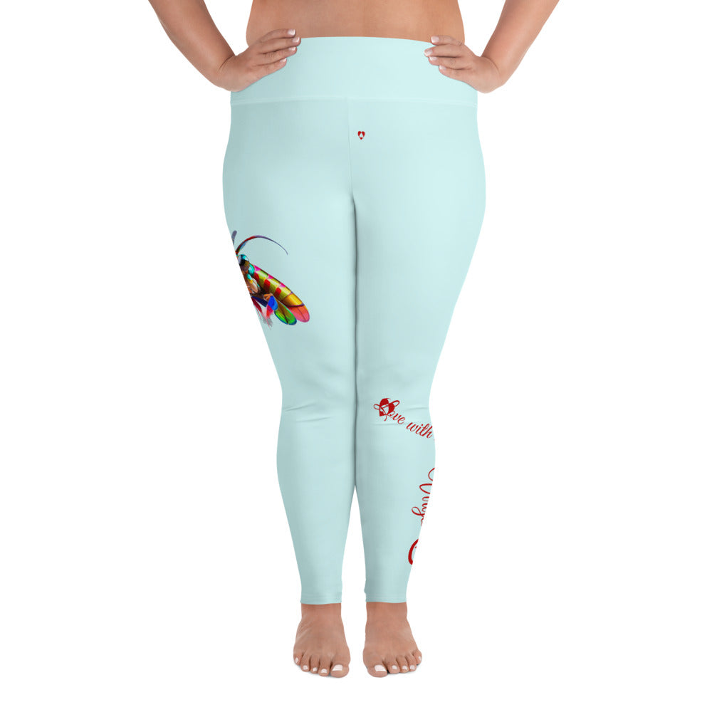 LIGHT CYAN VIRGO PLUS SIZE LEGGINGS NINAH 2