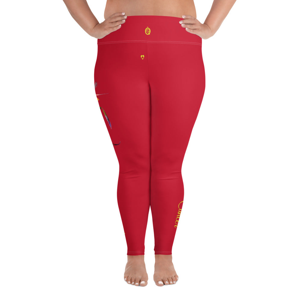 RED CANCER PLUS SIZE LEGGINGS NINAH 5