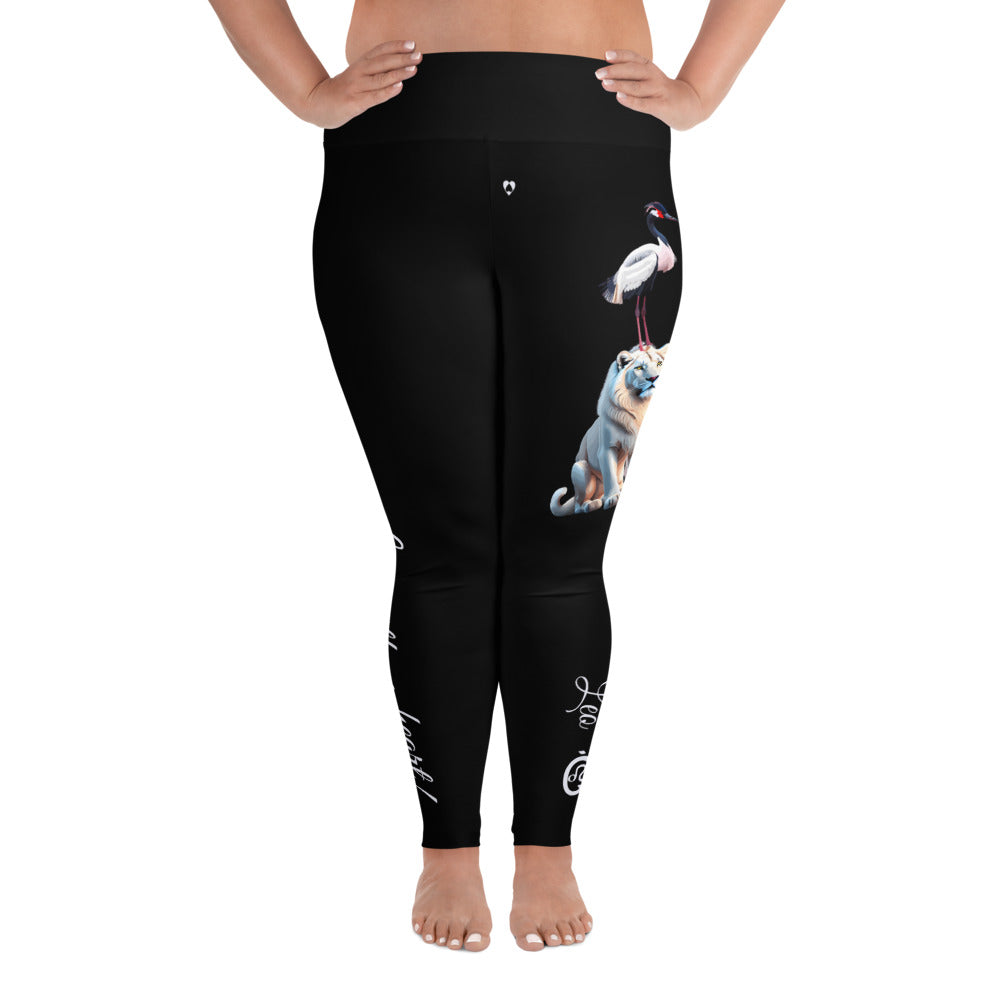 BLACK LEO PLUS SIZE LEGGINGS NINAH 5