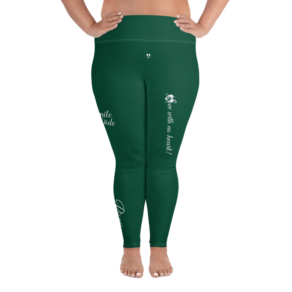 BRITISH RACING GREEN PISCES PLUS SIZE LEGGINGS NINAH 5