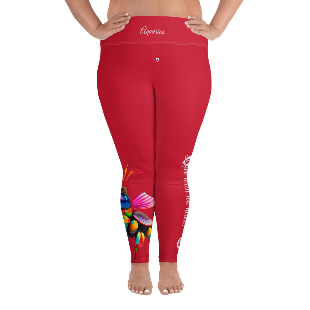 RED AQUARIUS PLUS SIZE LEGGINGS NINAH 5