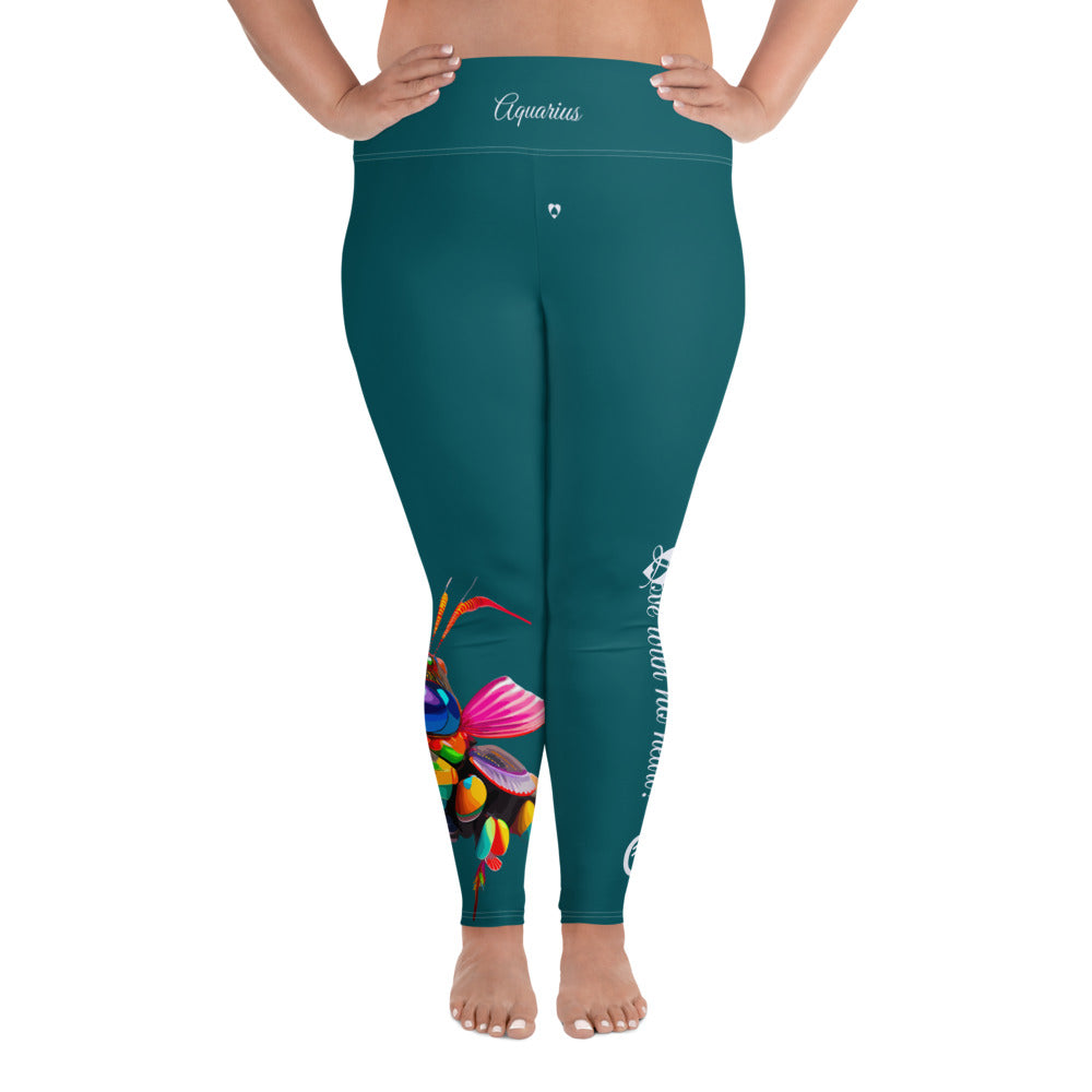 SHERPA BLUE AQUARIUS PLUS SIZE LEGGINGS NINAH 5