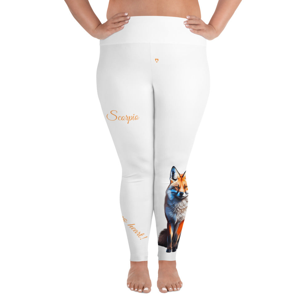 WHITE SCORPIO PLUS SIZE LEGGINGS NINAH 5