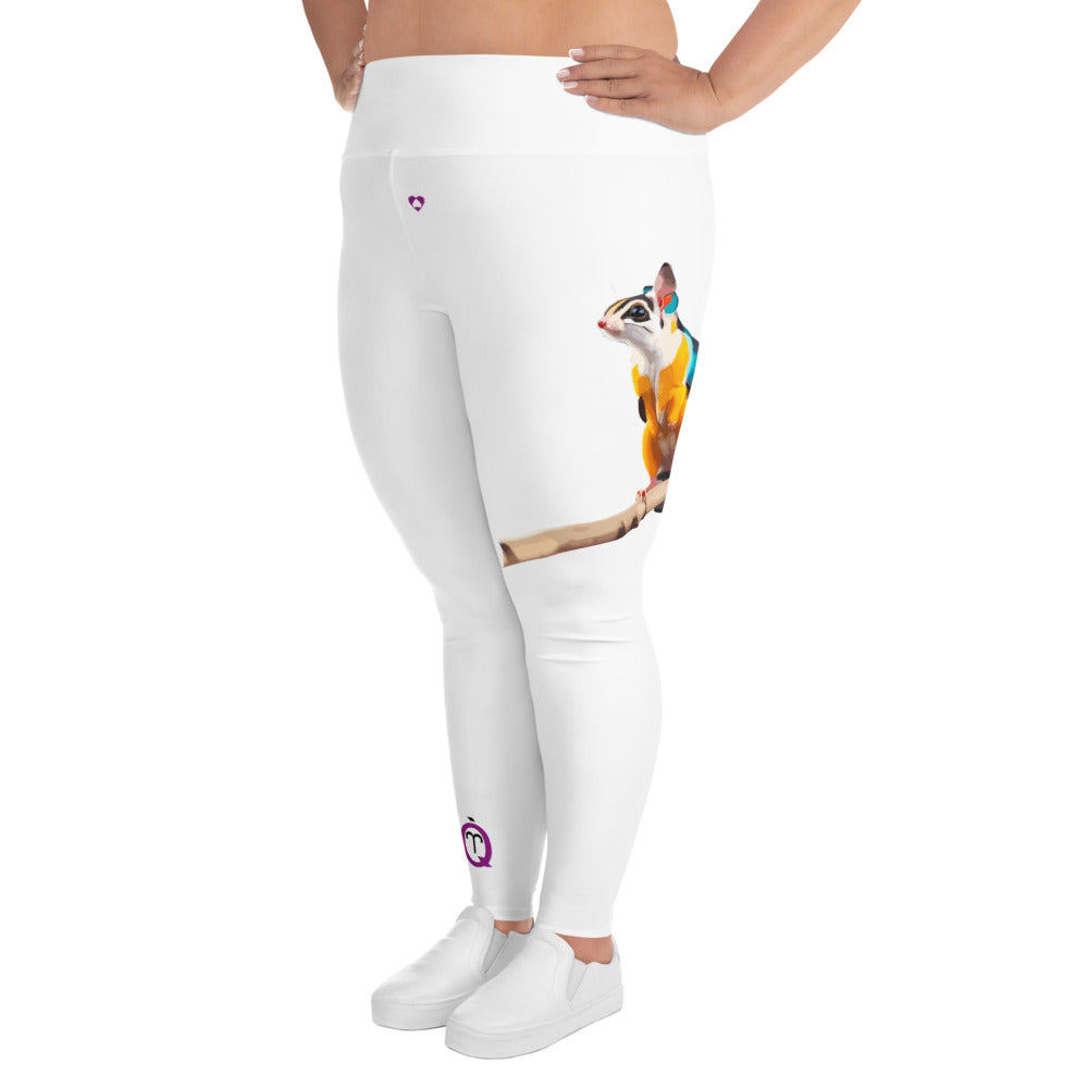 WHITE ARIES PLUS SIZE LEGGINGS NINAH 2