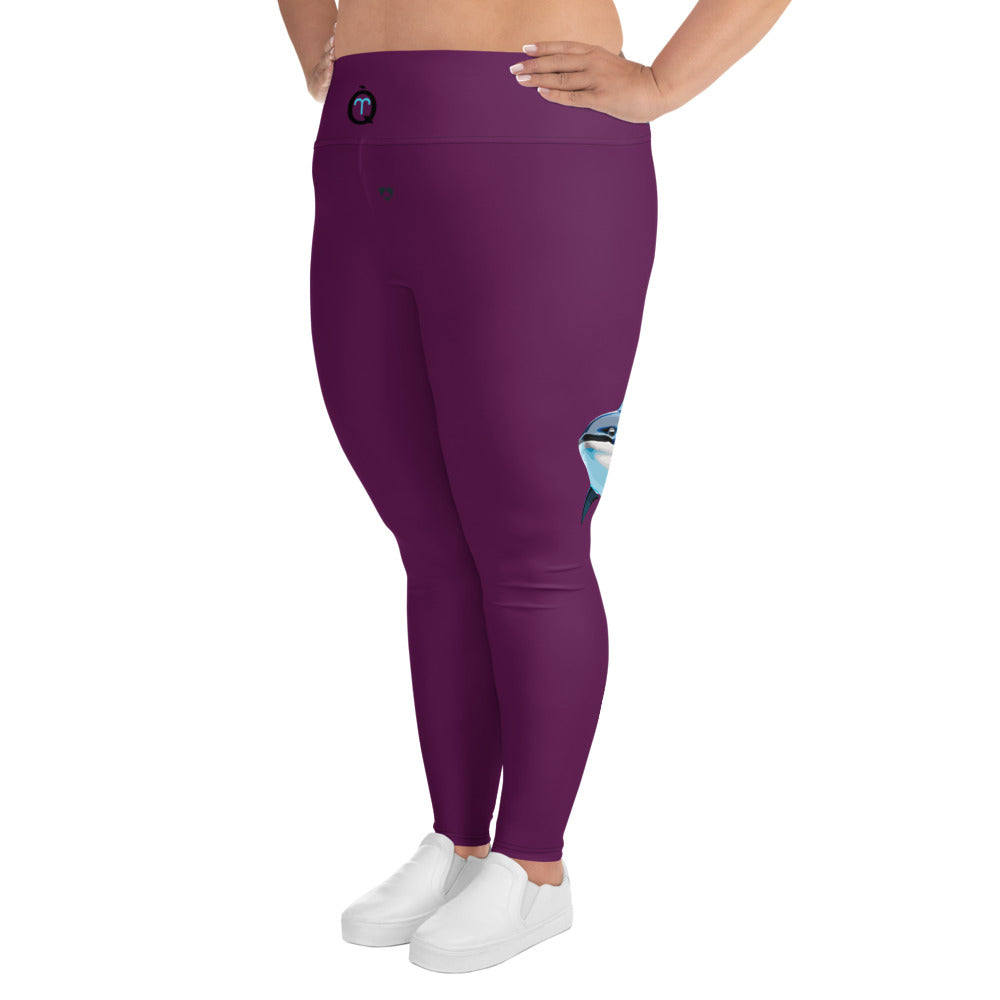 TYRIAN PURPLE ARIES PLUS SIZE LEGGINGS NINAH 3