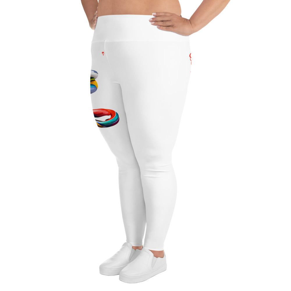 WHITE CANCER PLUS SIZE LEGGINGS NINAH 2