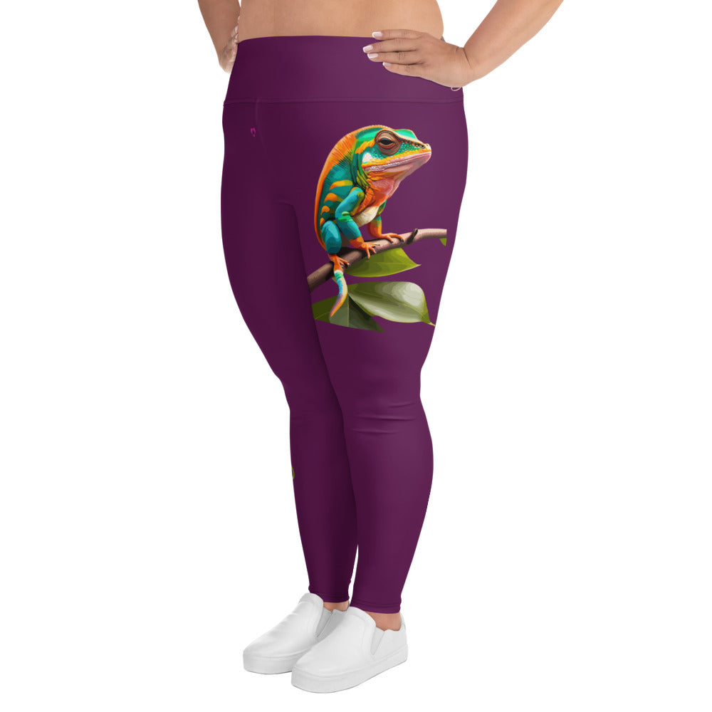 TYRIAN PURPLE CANCER PLUS SIZE LEGGINGS NINAH 3