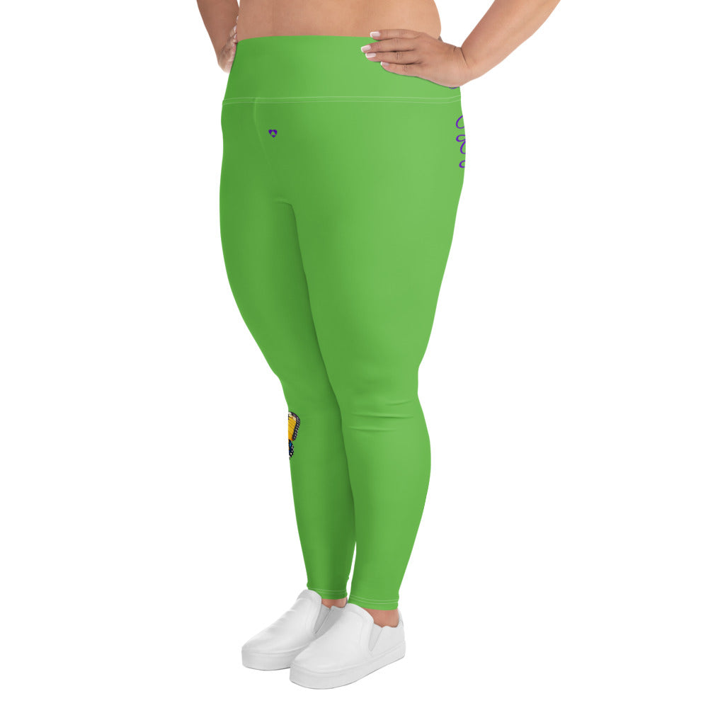 KELLY GREEN CAPRICORN PLUS SIZE LEGGINGS NINAH 1