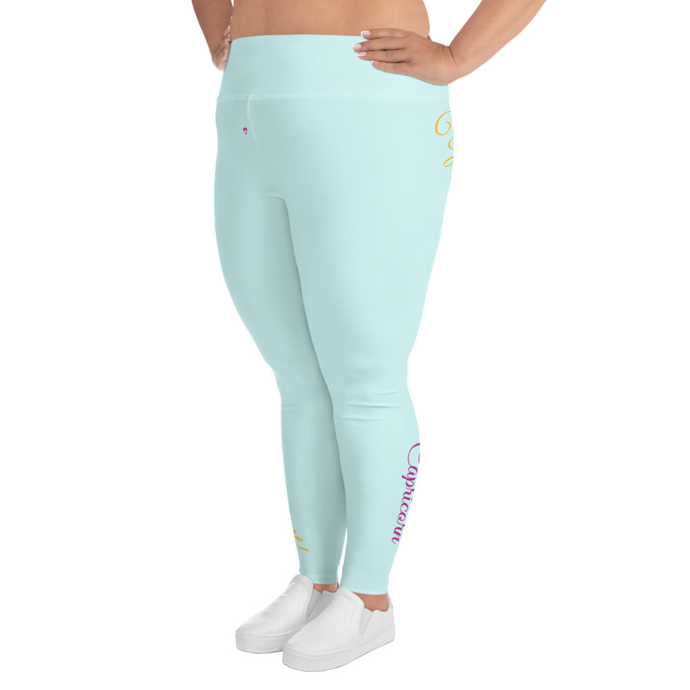 LIGHT CYAN CAPRICORN PLUS SIZE LEGGINGS NINAH 4