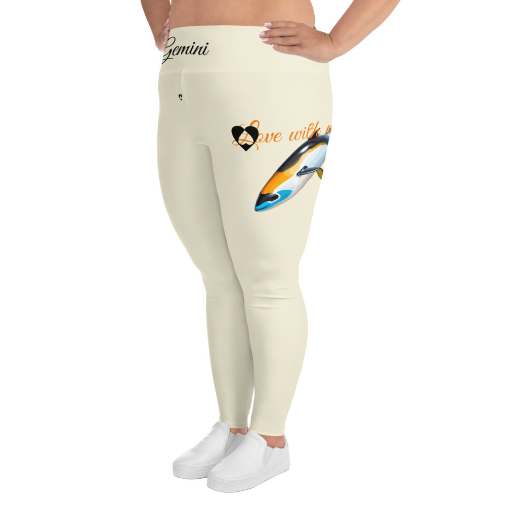 APRICOT WHITE GEMINI PLUS SIZE LEGGINGS NINAH 1