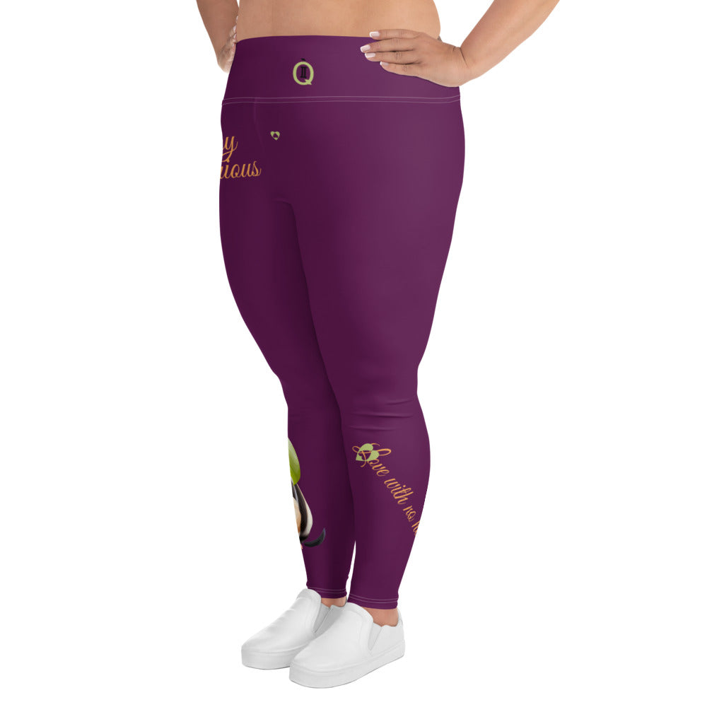 TYRIAN PURPLE GEMINI PLUS SIZE LEGGINGS NINAH 2