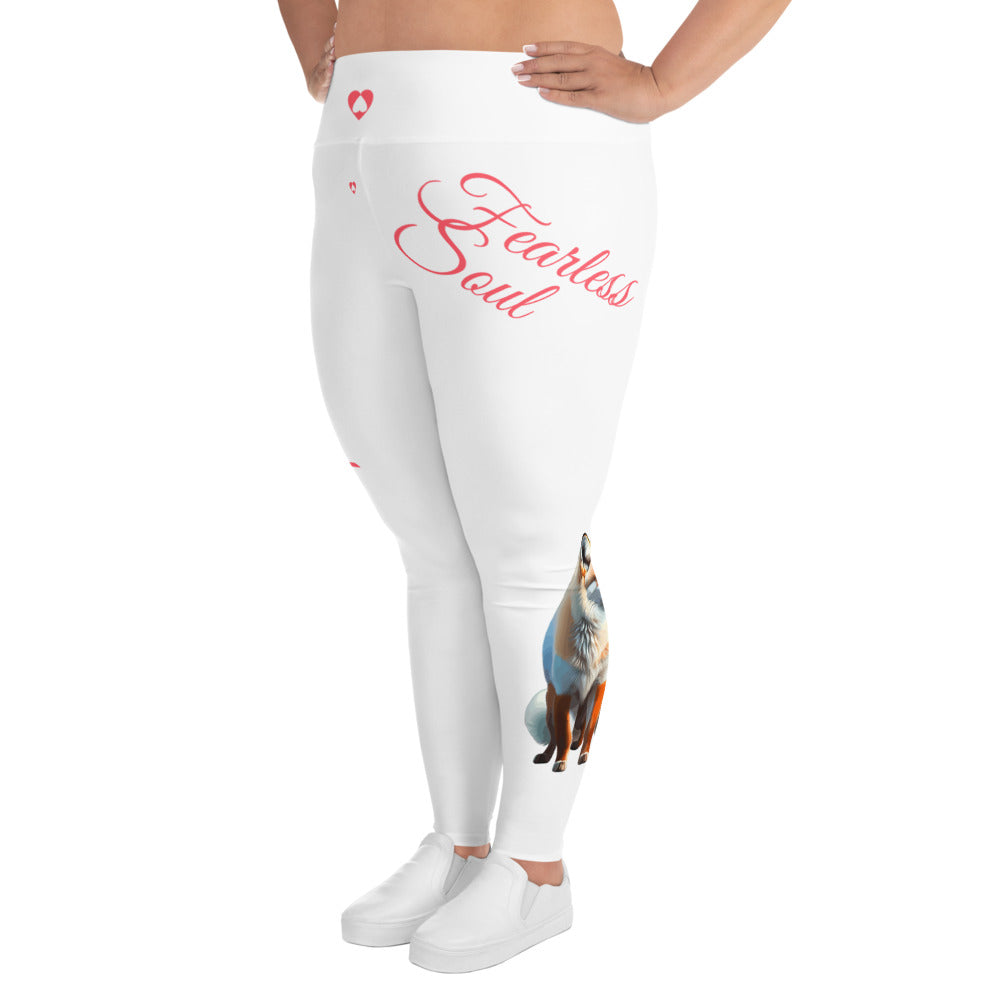 WHITE LEO PLUS SIZE LEGGINGS NINAH 1