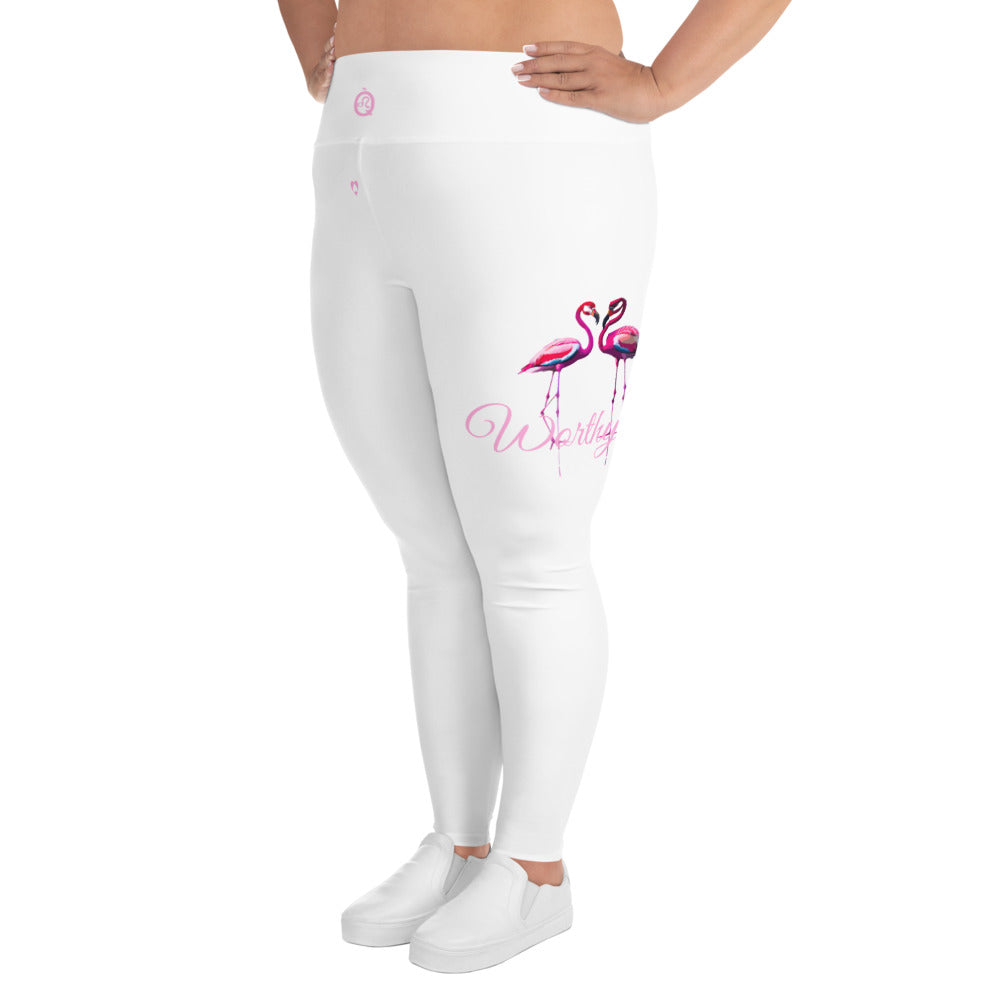 WHITE LEO PLUS SIZE LEGGINGS NINAH 3