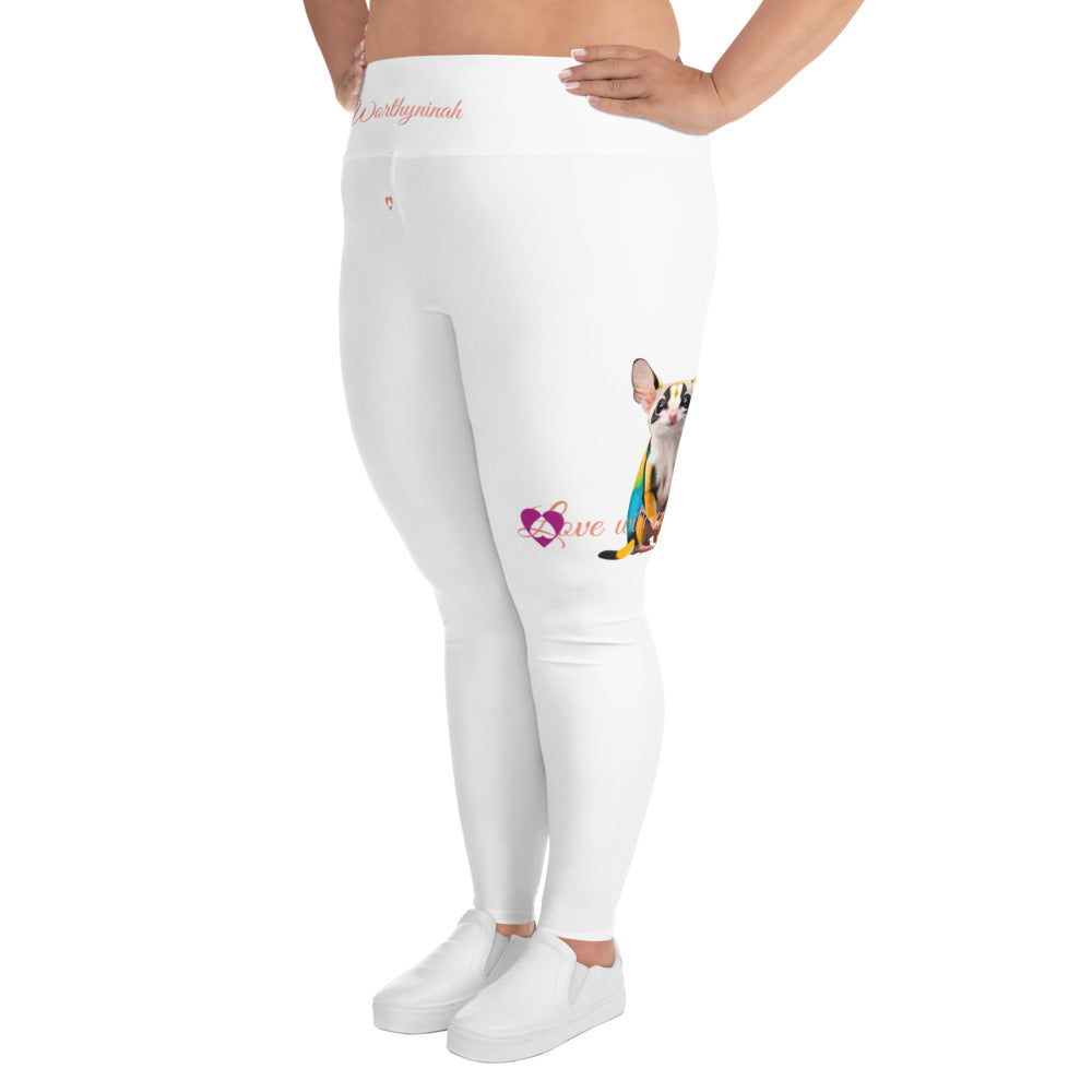 WHITE PISCES PLUS SIZE LEGGINGS NINAH 4