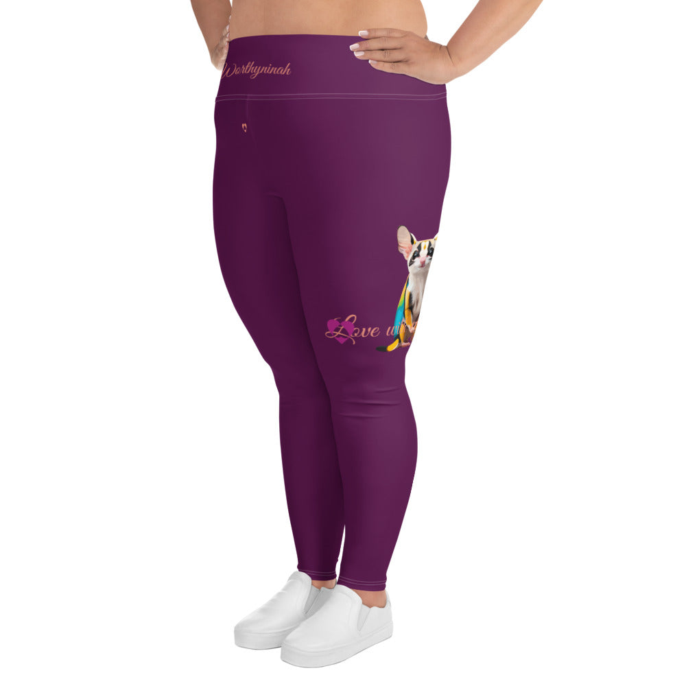 TYRIAN PURPLE PISCES PLUS SIZE LEGGINGS NINAH 4