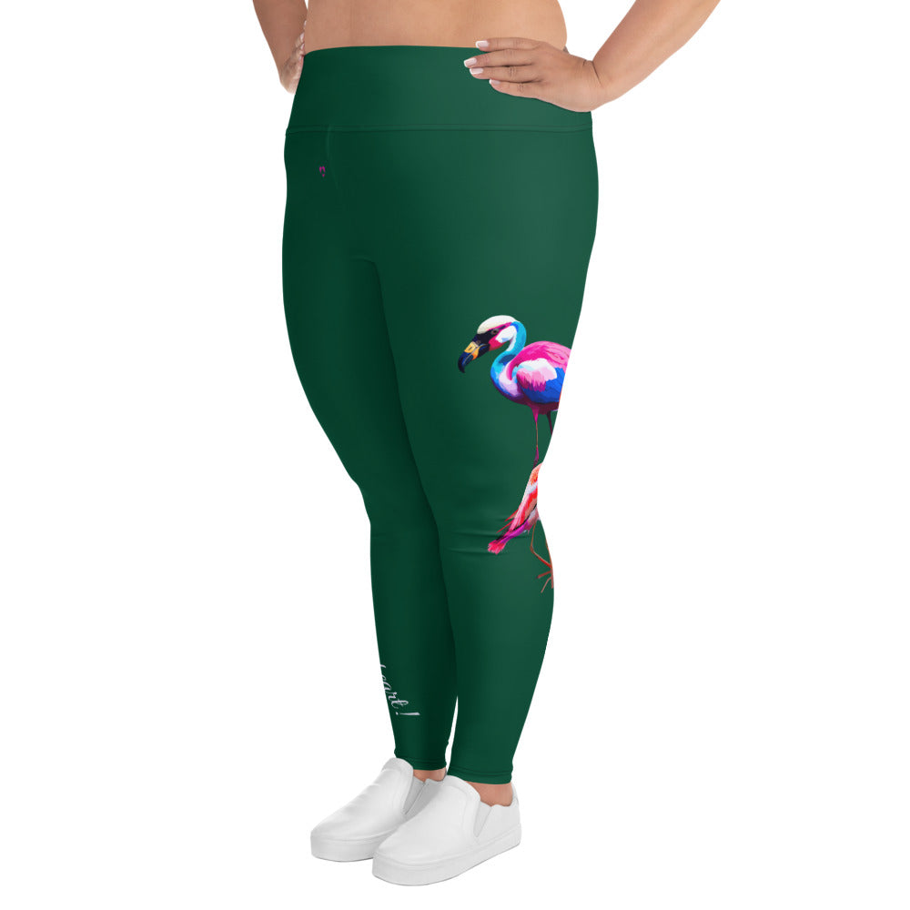 BRITISH RACING GREEN SAGITTARIUS PLUS SIZE LEGGINGS NINAH 3