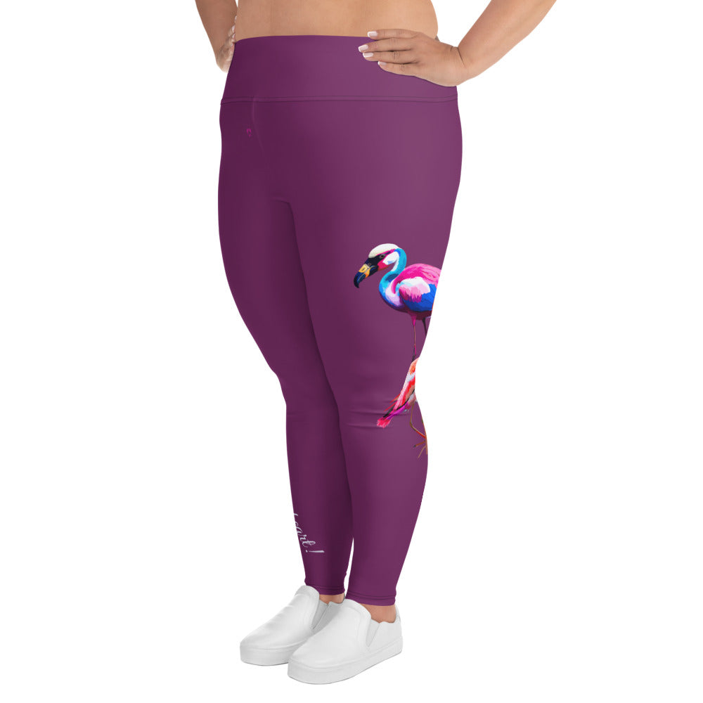 PALATINATE PURPLE SAGITTARIUS PLUS SIZE LEGGINGS NINAH 3