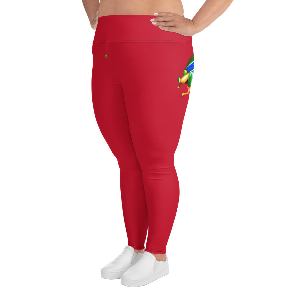 RED SCORPIO PLUS SIZE LEGGINGS NINAH 1