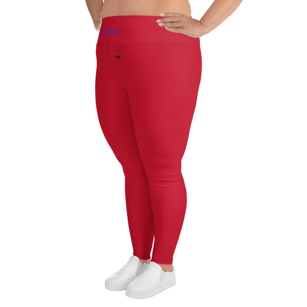 RED TAURUS PLUS SIZE LEGGINGS NINAH 4