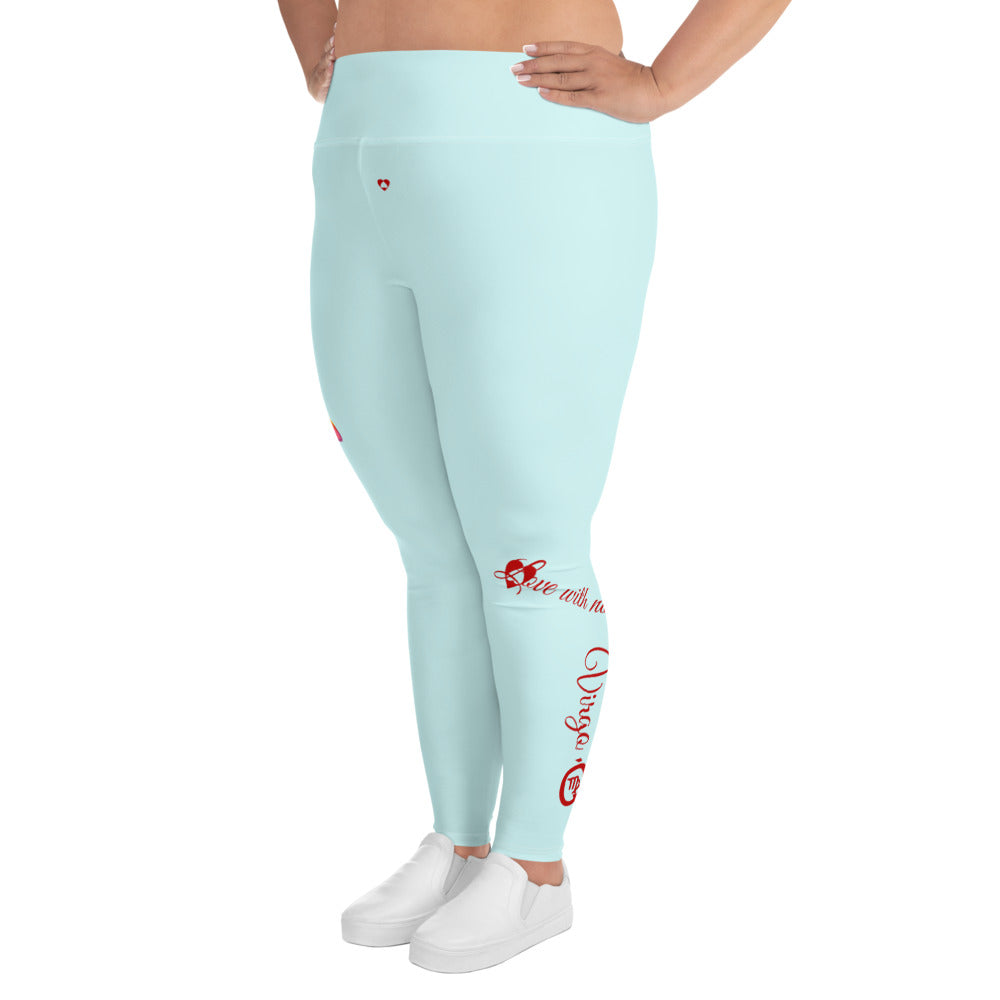 LIGHT CYAN VIRGO PLUS SIZE LEGGINGS NINAH 2