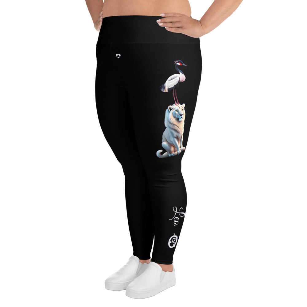 BLACK LEO PLUS SIZE LEGGINGS NINAH 5