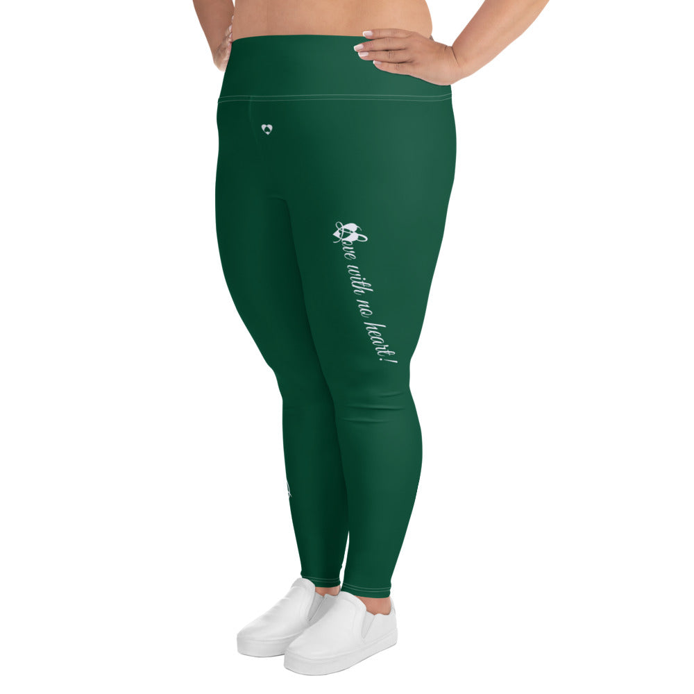 BRITISH RACING GREEN PISCES PLUS SIZE LEGGINGS NINAH 5