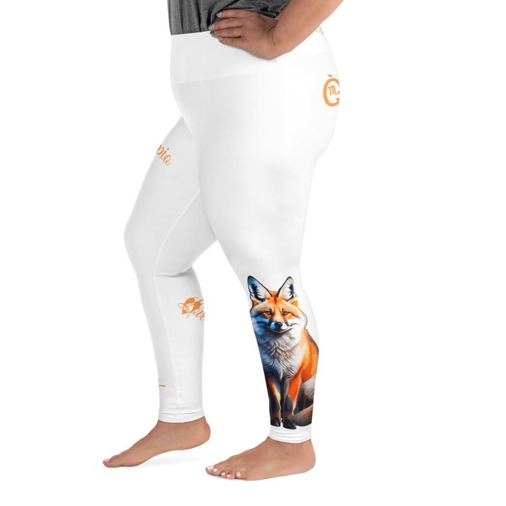 WHITE SCORPIO PLUS SIZE LEGGINGS NINAH 5