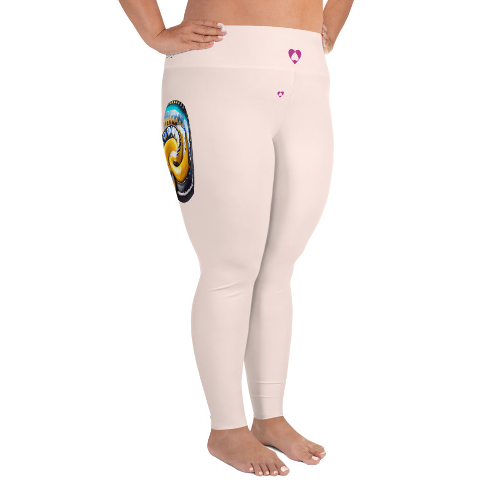 WISP PINK AQUARIUS PLUS SIZE LEGGINGS NINAH 2