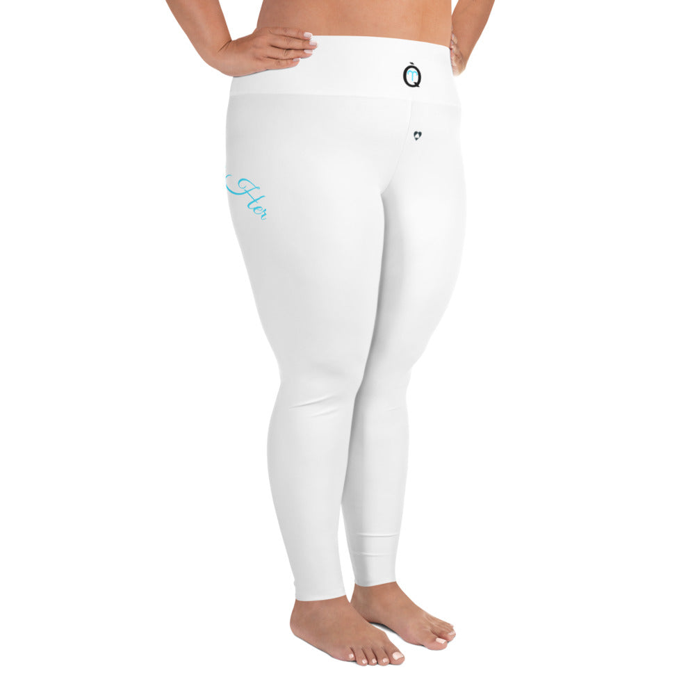 WHITE ARIES PLUS SIZE LEGGINGS NINAH 3