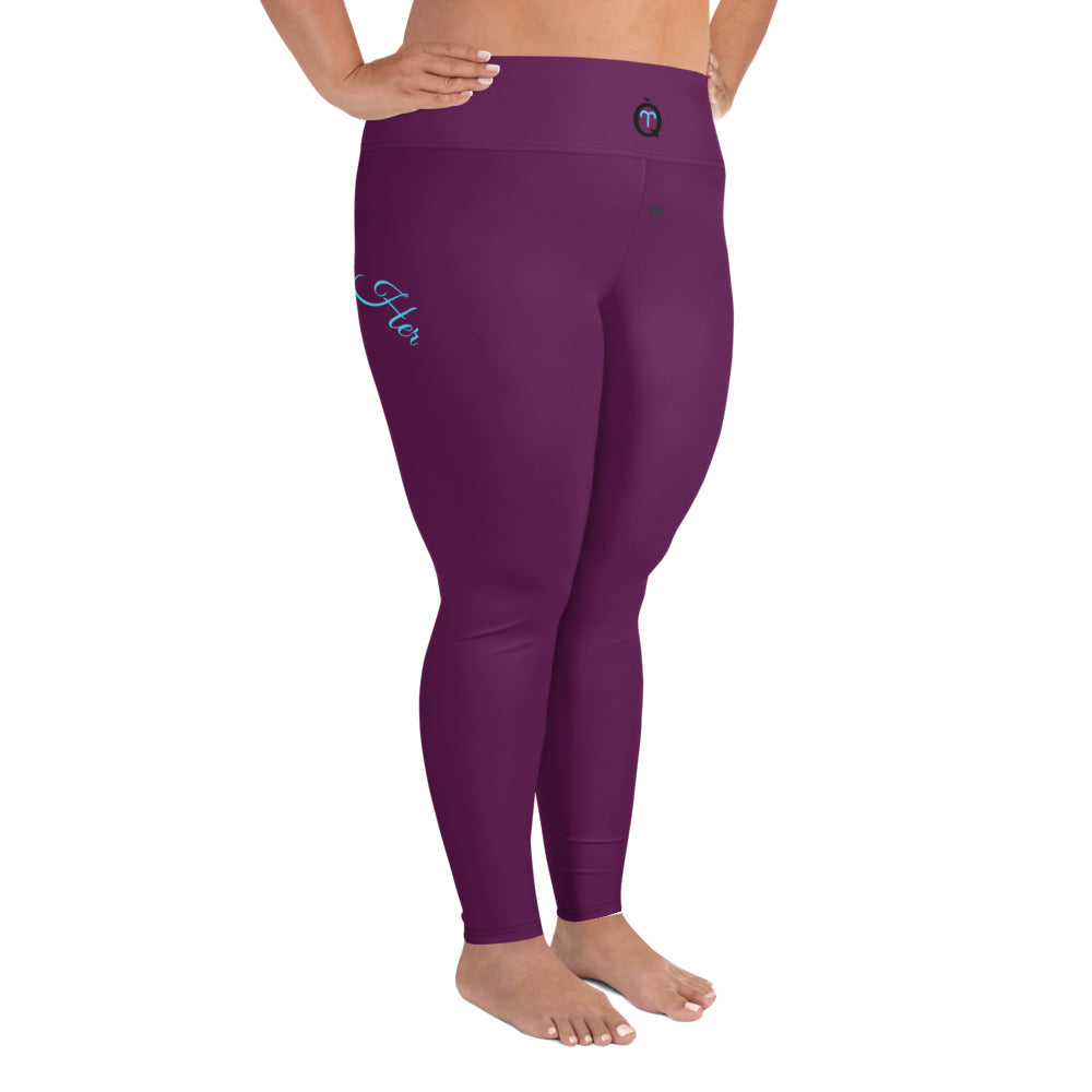 TYRIAN PURPLE ARIES PLUS SIZE LEGGINGS NINAH 3