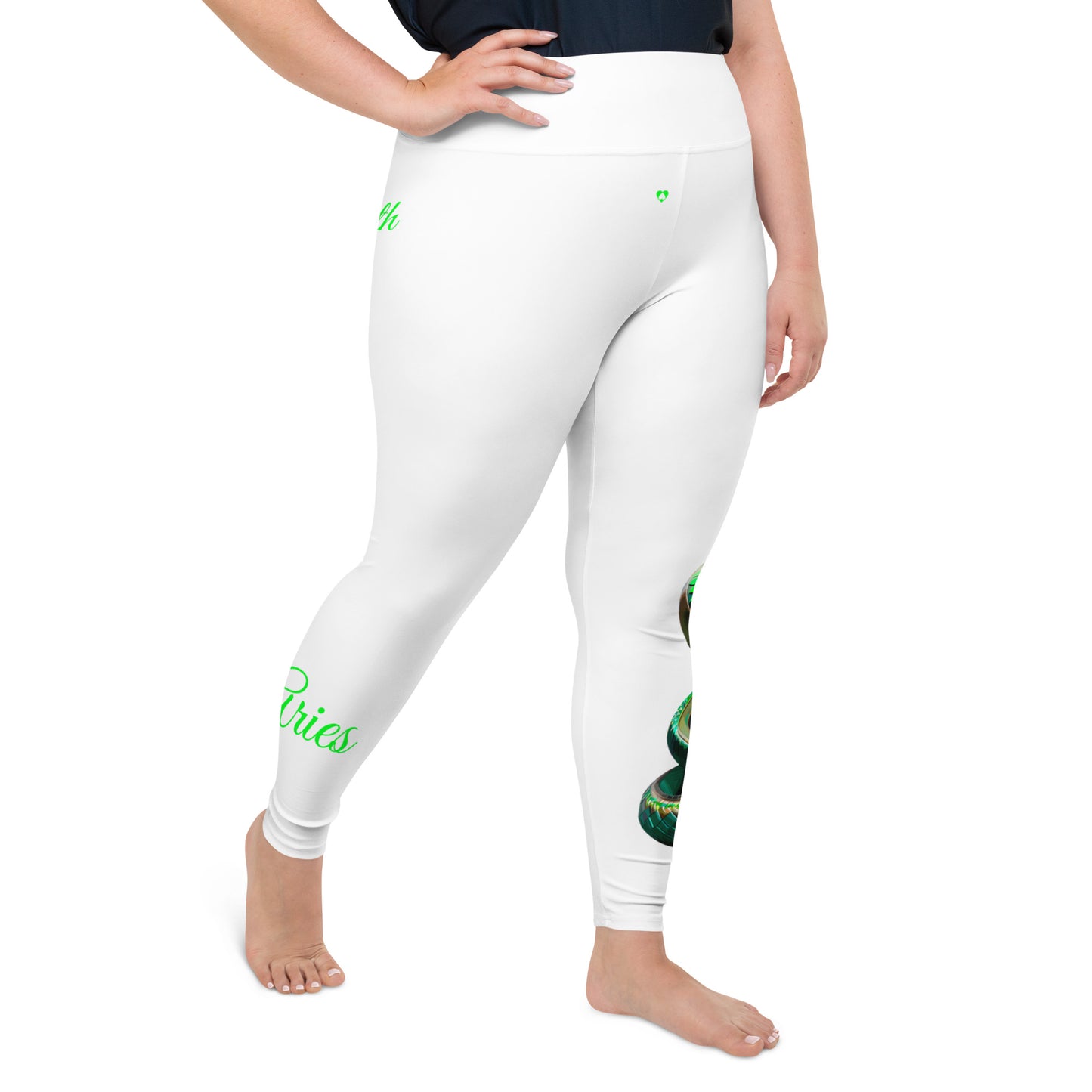 WHITE ARIES PLUS SIZE LEGGINGS NINAH 4