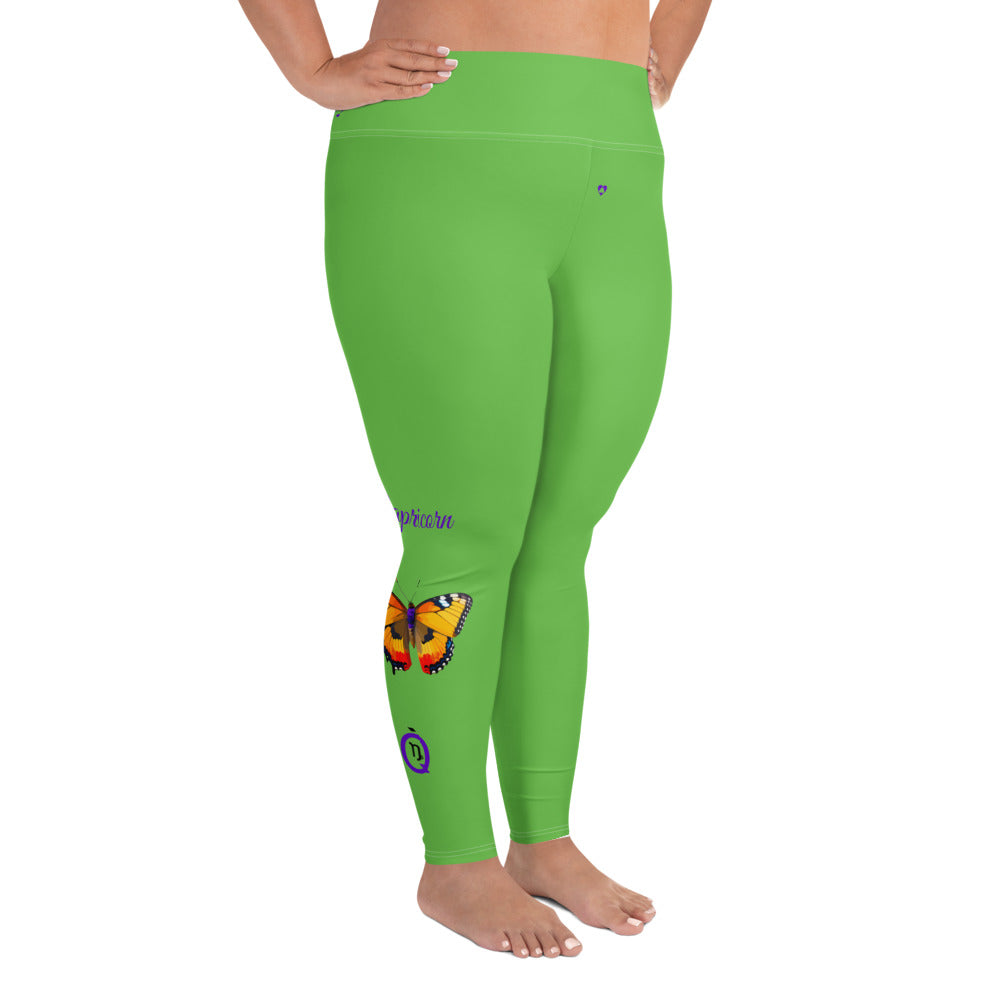 KELLY GREEN CAPRICORN PLUS SIZE LEGGINGS NINAH 1