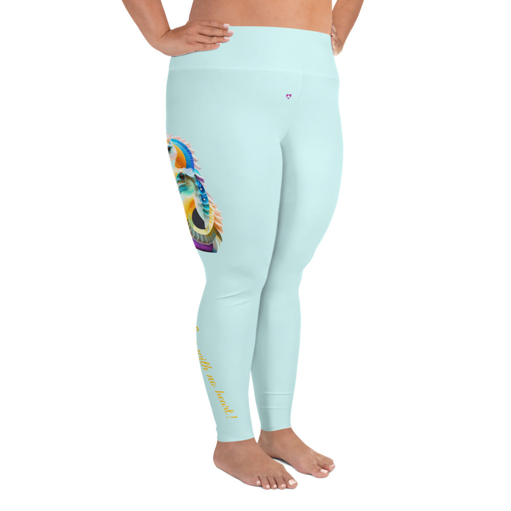 LIGHT CYAN CAPRICORN PLUS SIZE LEGGINGS NINAH 4