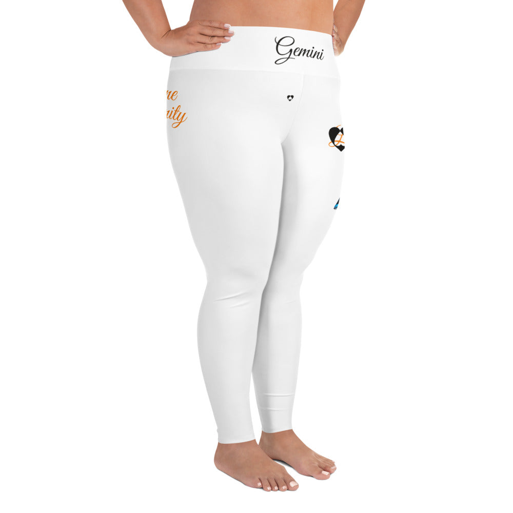 WHITE GEMINI PLUS SIZE LEGGINGS NINAH 1