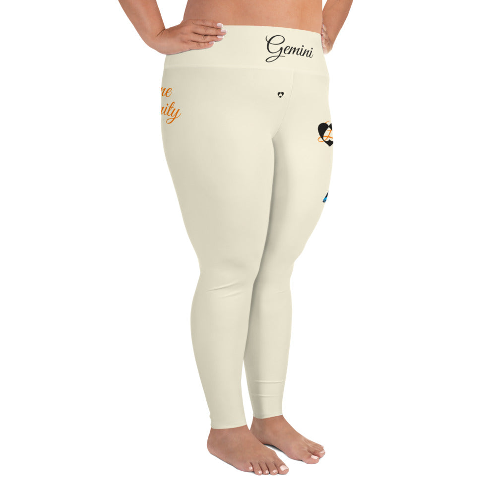 APRICOT WHITE GEMINI PLUS SIZE LEGGINGS NINAH 1