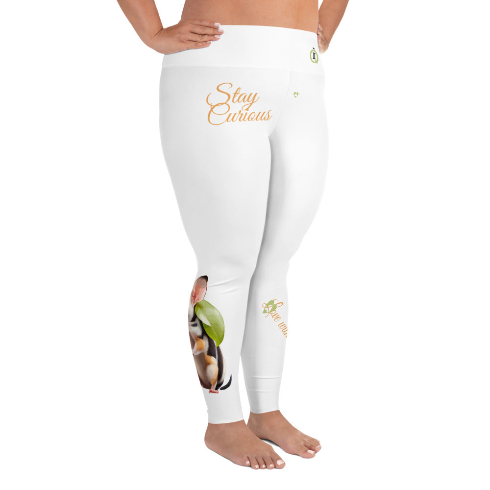 WHITE GEMINI PLUS SIZE LEGGINGS NINAH 2