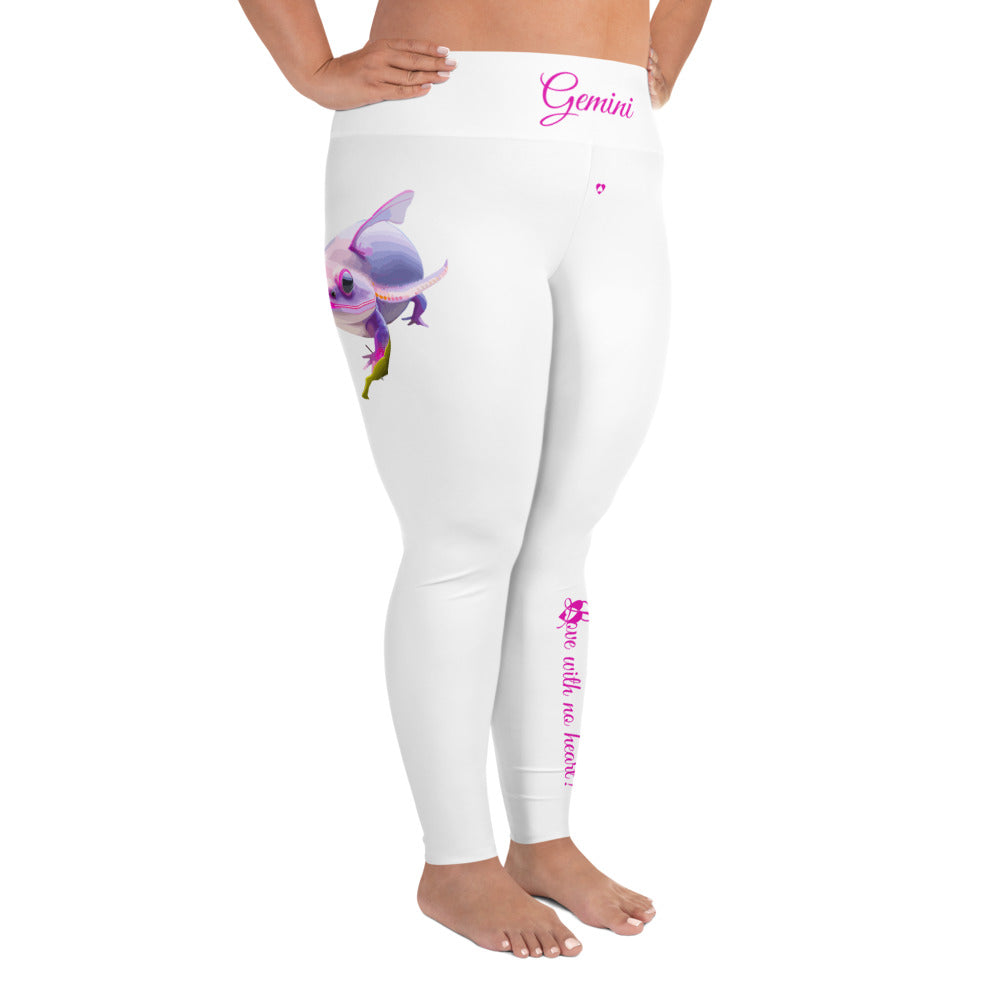 WHITE GEMINI PLUS SIZE LEGGINGS NINAH 3