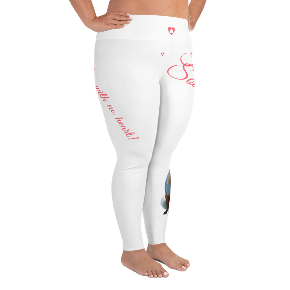 WHITE LEO PLUS SIZE LEGGINGS NINAH 1