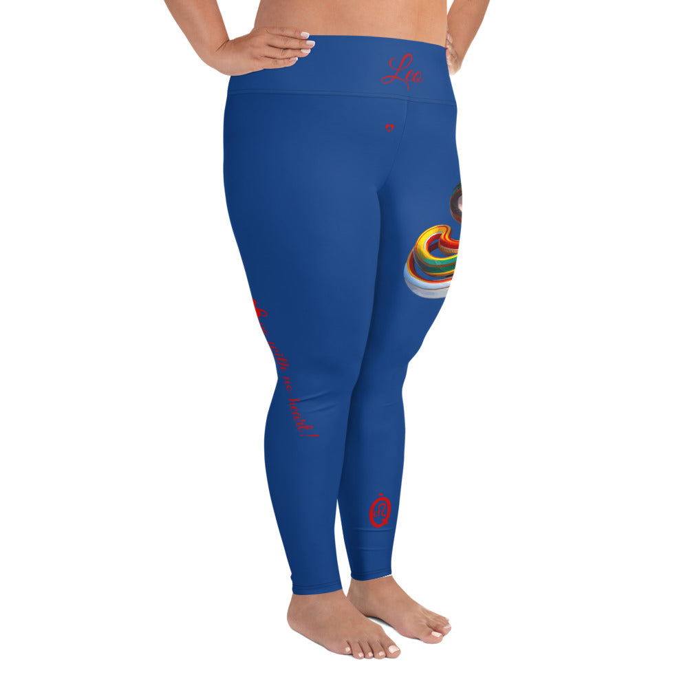 DARK CERULEAN LEO PLUS SIZE LEGGINGS NINAH 2