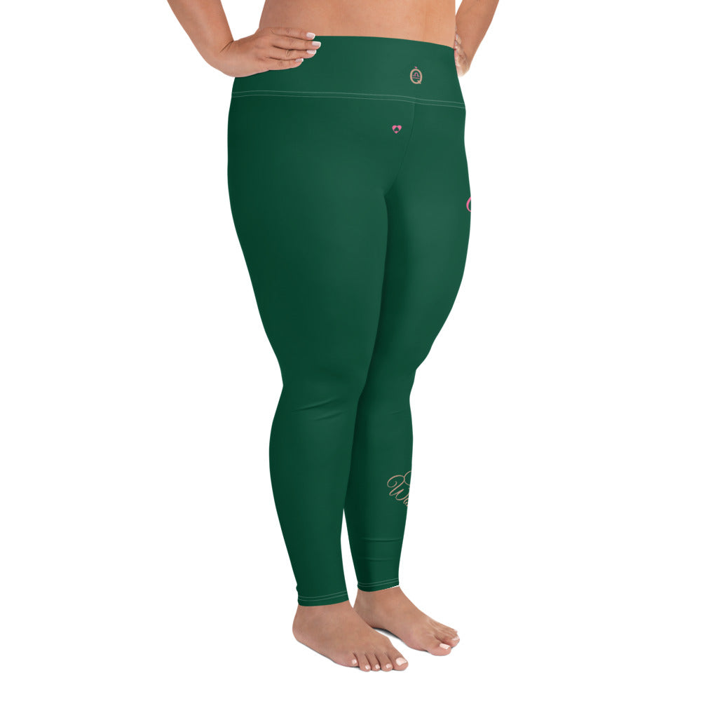 BRITISH RACING GREEN LIBRA PLUS SIZE LEGGINGS NINAH 4